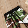 Toddler Boys Letter Long Sleeve Top & Camo Pants Wholesale Boys Suits - PrettyKid