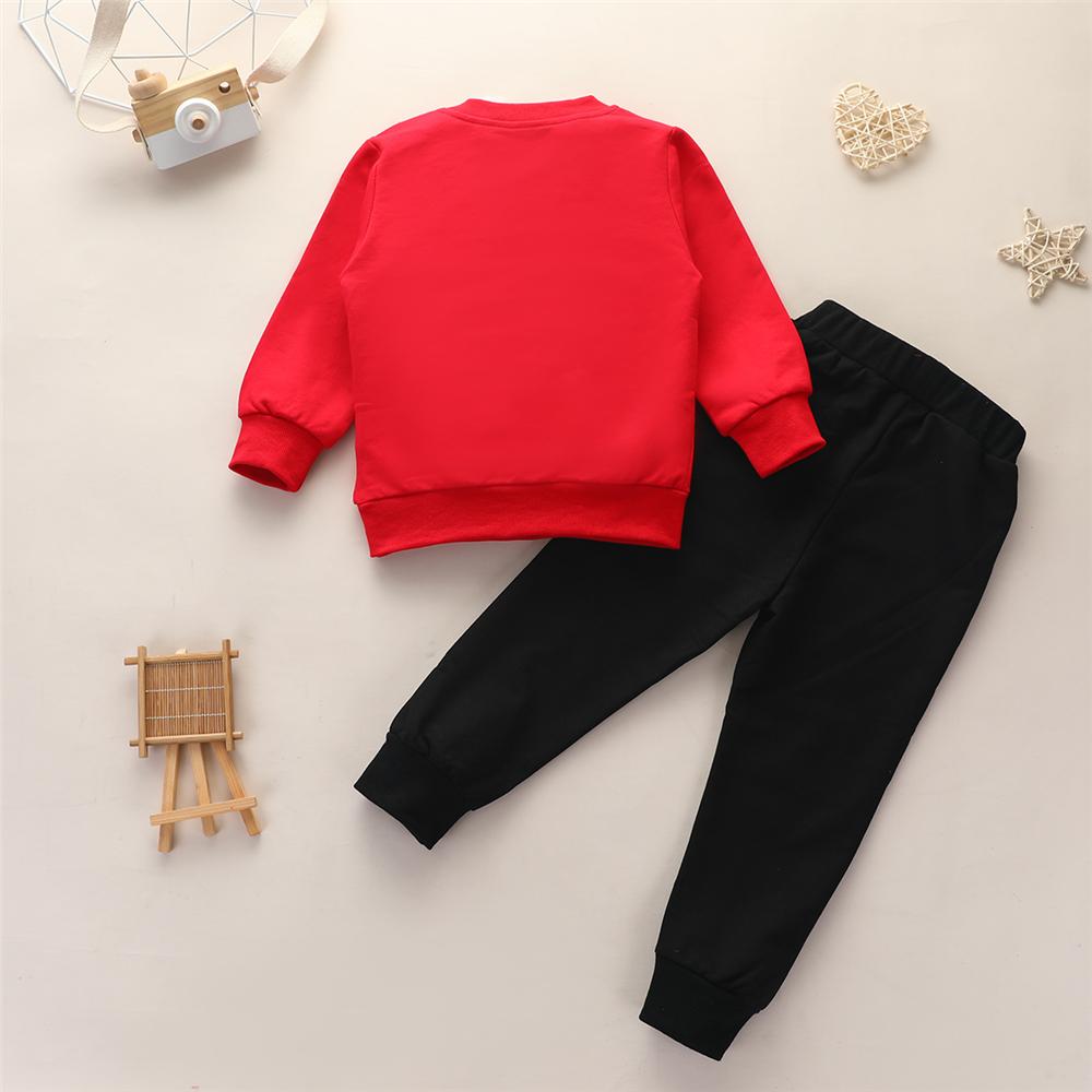 Toddler Boys Letter Long Sleeve Top & Pants Boy Wholesale Clothing - PrettyKid