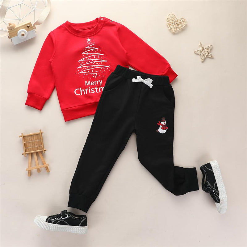 Toddler Boys Letter Long Sleeve Top & Pants Boy Wholesale Clothing - PrettyKid
