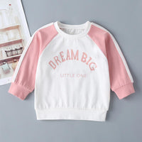 COTTNBABY Letter Print Color Constrast Tracksuit Set - PrettyKid