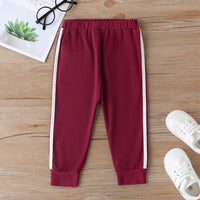 COTTNBABY Letter Print Color Constrast Tracksuit Set - PrettyKid