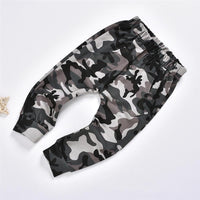 Baby Boys Letter Print Hooded Top & Camo Pants Boys Casual Suits - PrettyKid