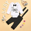 Baby Boys Letter Print Romper & Plaid Jumpsuit Baby Clothing Warehouse - PrettyKid