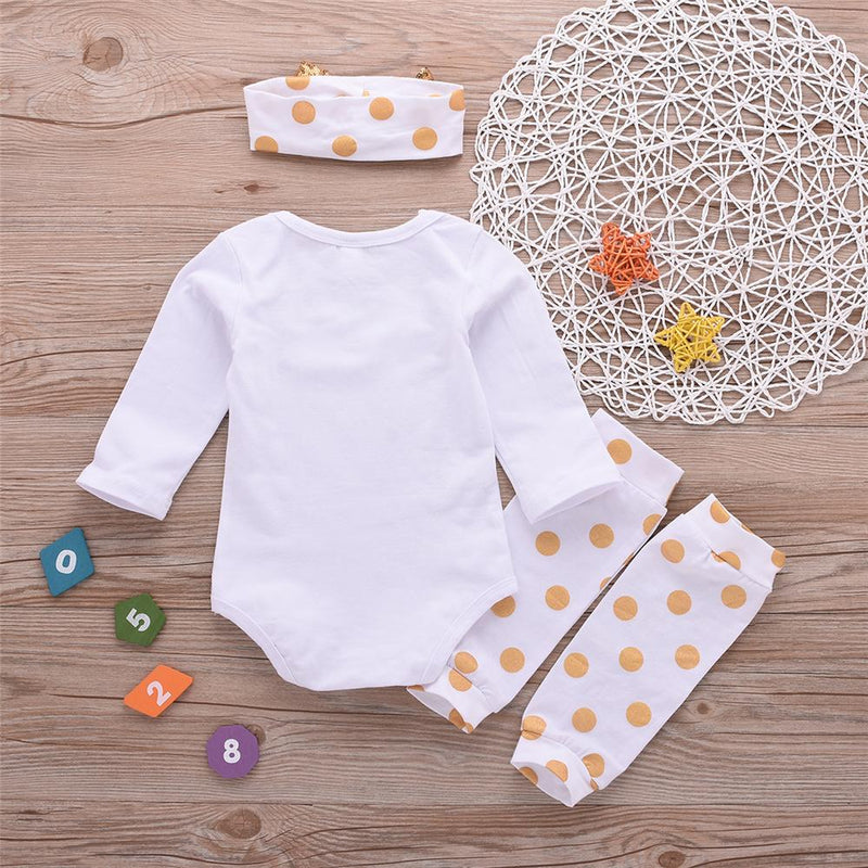 Baby Girls Letter Print Romper & Socks & Headband Baby Clothes Suppliers - PrettyKid