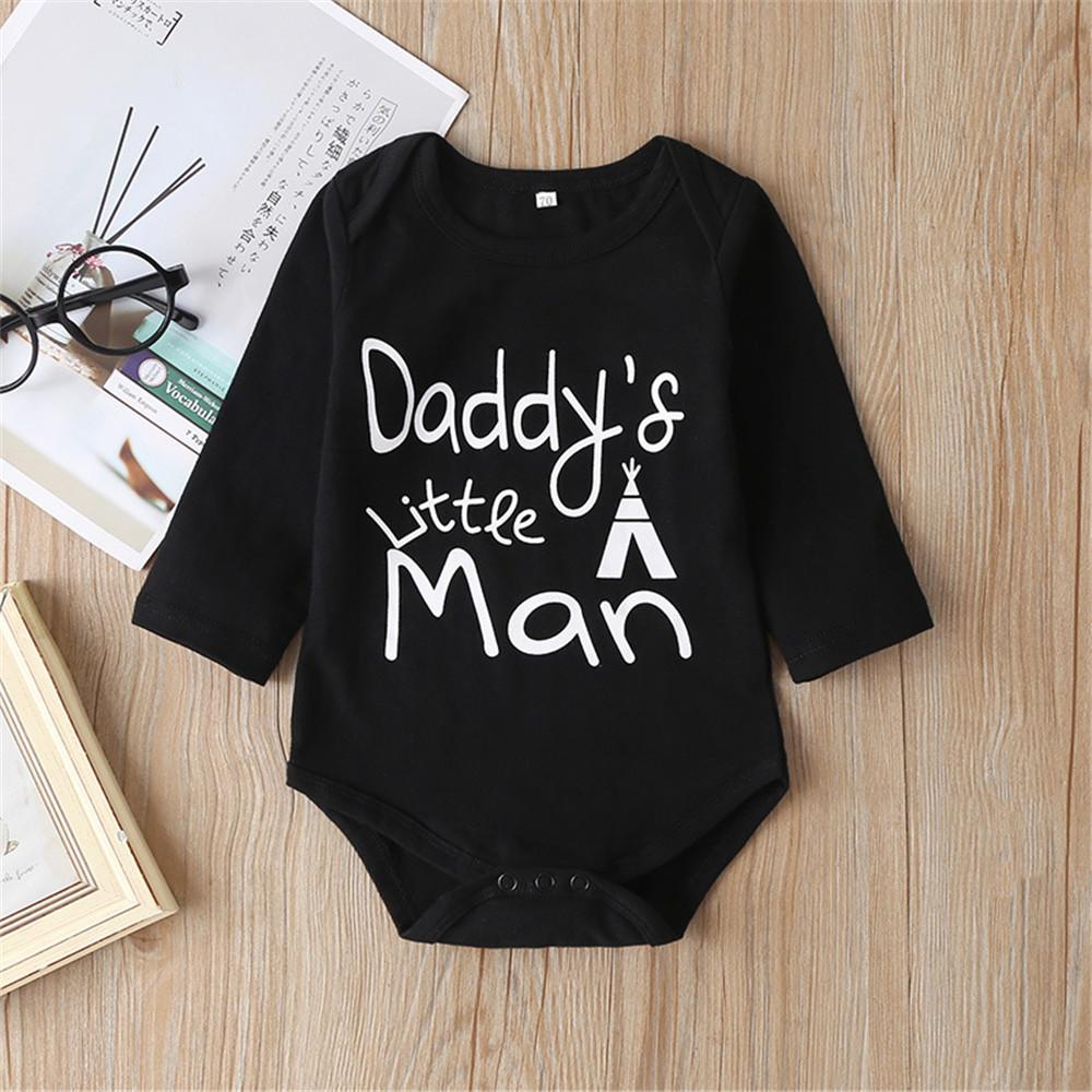 Baby Letter Printed Camouflage Romper & Pants & Hat - PrettyKid