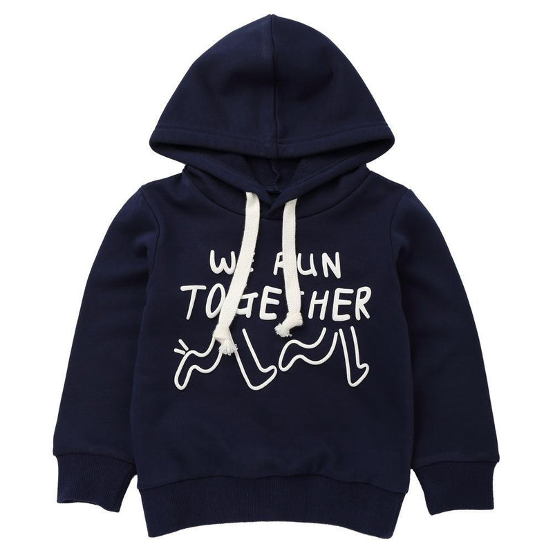 Unisex Letter Printed Cartoon Solid Hooded Tops Wholesale - PrettyKid