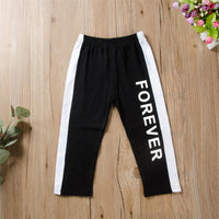 Unisex Letter Printed Elastic Waist Casual Pants Kids Clothing Vendors - PrettyKid