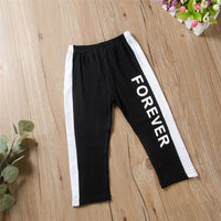 Unisex Letter Printed Elastic Waist Casual Pants Kids Clothing Vendors - PrettyKid