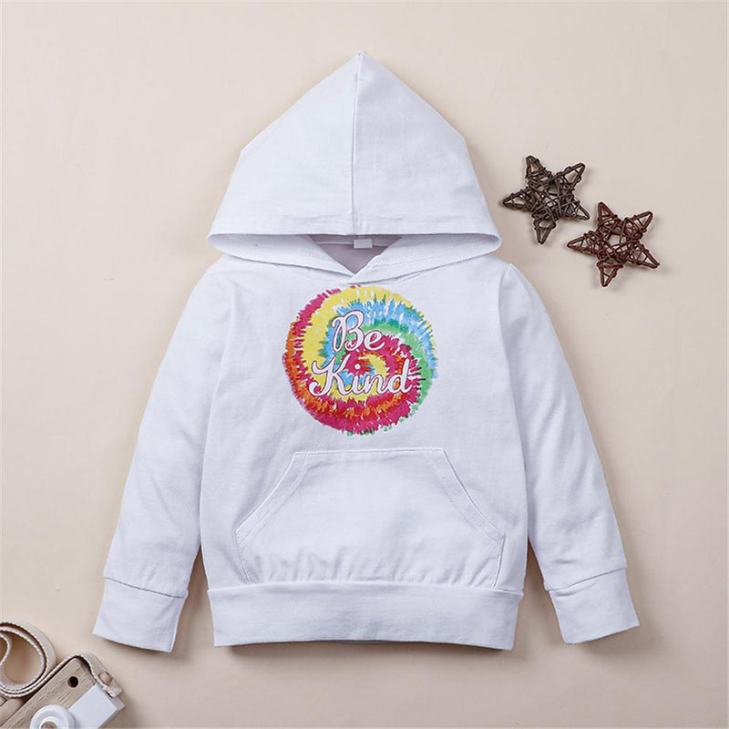 Toddler Boy Letter Print Hooded Long Sleeve Top Boys Clothes Wholesale - PrettyKid