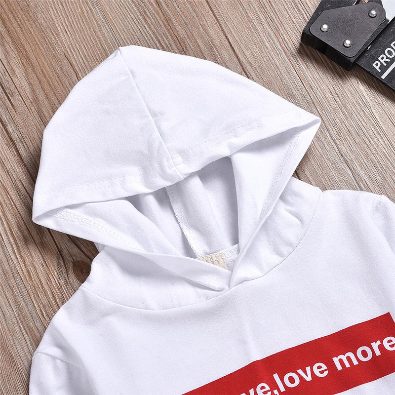 Unisex Letter Printed Hooded Top Wholesale Childrens Clothing - PrettyKid