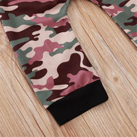 Boys Camo Letter Printed Hooded Top & Pants Baby Boys Clothes Wholesale - PrettyKid