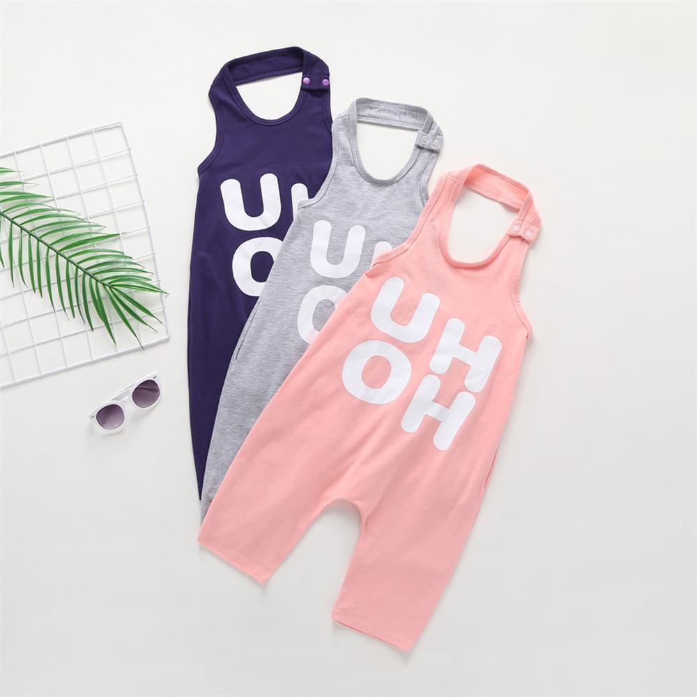 Unisex Letter Printed I-shaped Tank Top Wholesale Childrens Clothing - PrettyKid