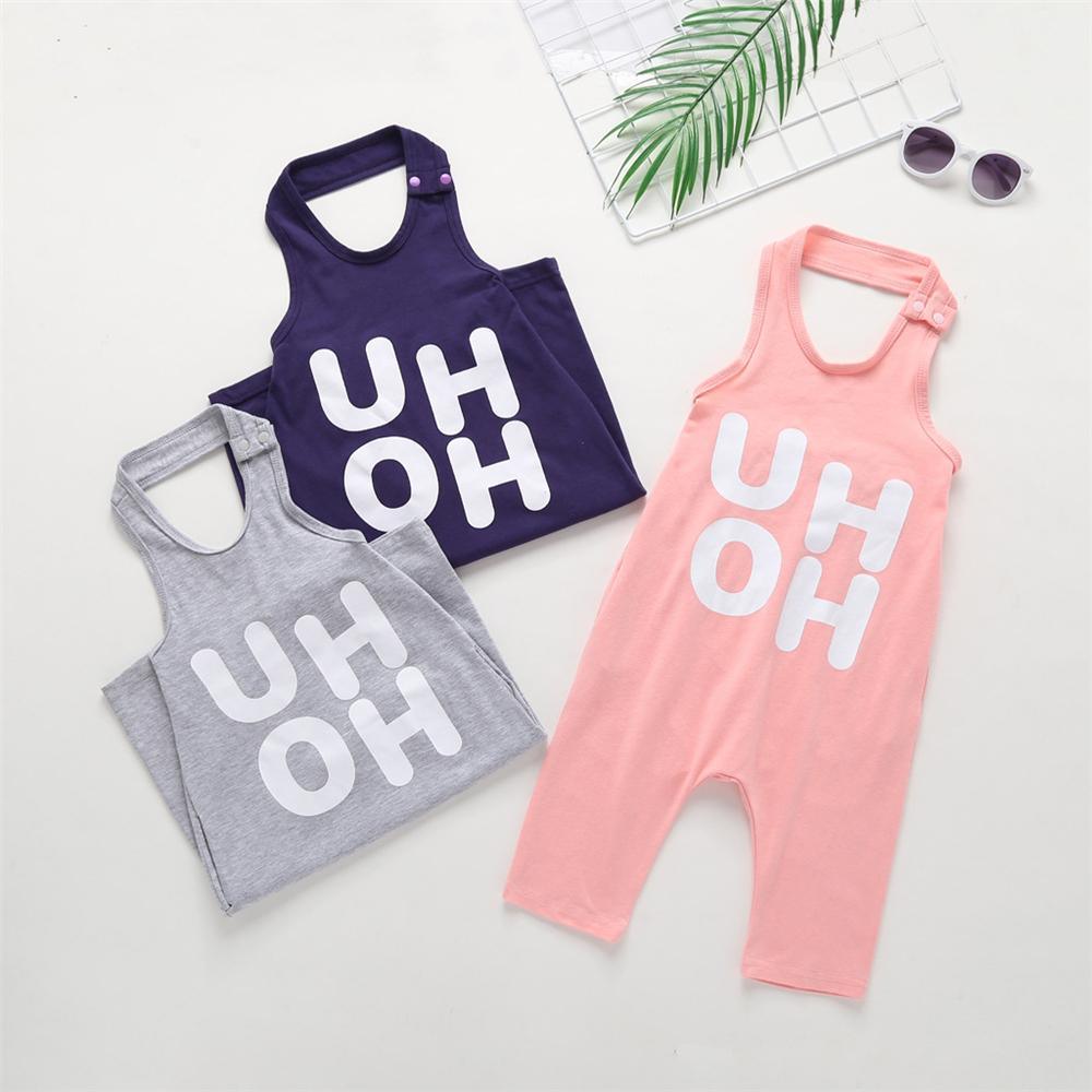 Unisex Letter Printed I-shaped Tank Top Wholesale Childrens Clothing - PrettyKid