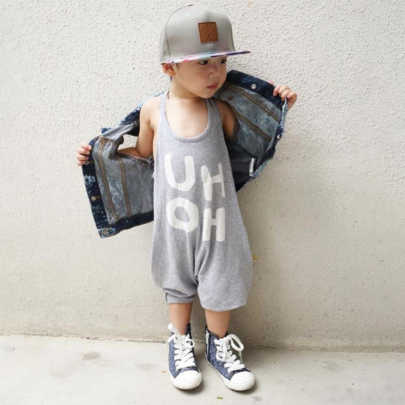 Unisex Letter Printed I-shaped Tank Top Wholesale Childrens Clothing - PrettyKid