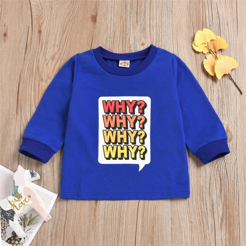 Baby Boy Letter Printed Long Sleeve Casual T-shirt Baby Wholesales - PrettyKid