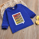 Baby Boy Letter Printed Long Sleeve Casual T-shirt Baby Wholesales - PrettyKid