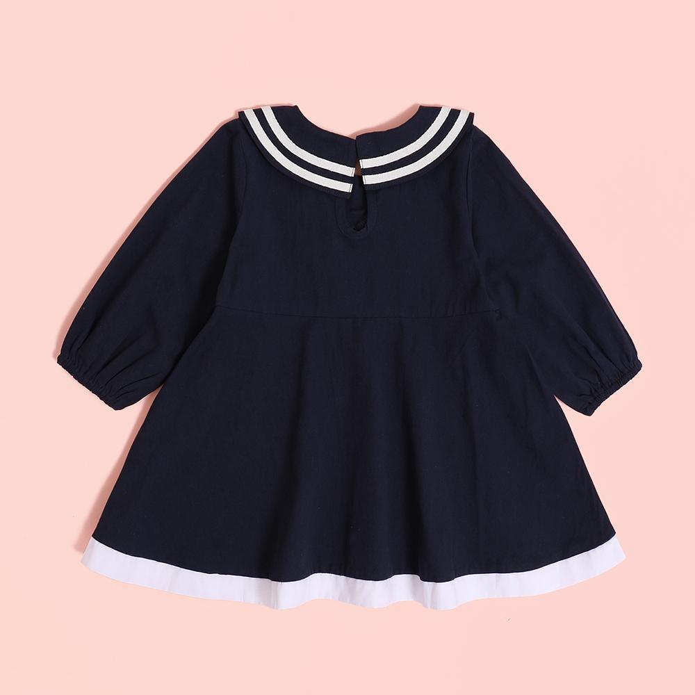 Baby Girls Letter Printed Long Sleeve Dress Cheap Baby Clothes Online Wholesale - PrettyKid