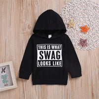 Boys Letter Printed Long Sleeve Hooded Tops Wholesale - PrettyKid