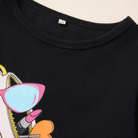 Girls Letter Printed Long Sleeve Pleated Dress Girls Clothes Wholesale - PrettyKid
