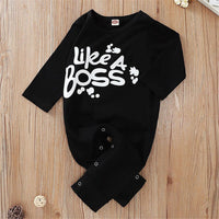 Baby Boys Letter Printed Long Sleeve Romper Buy Baby Clothes Wholesale - PrettyKid