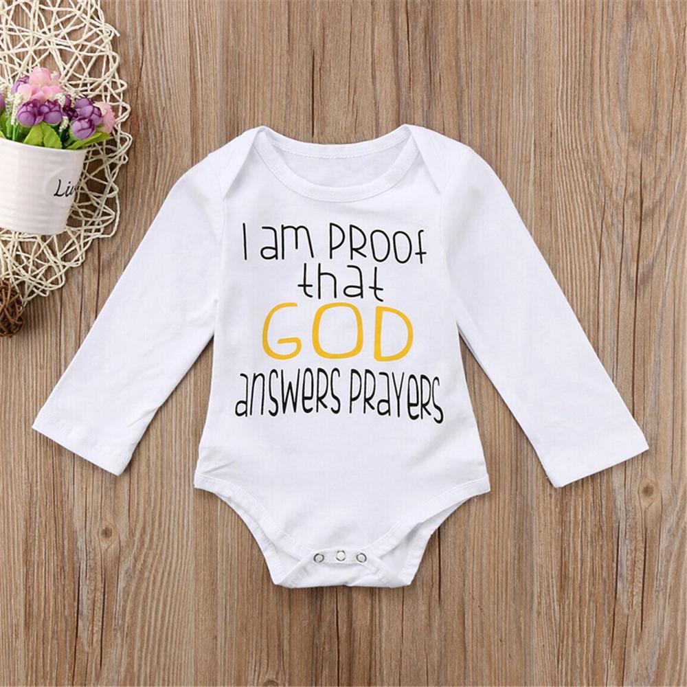 Baby Letter Printed Long Sleeve Romper Wholesale Baby Outfits - PrettyKid