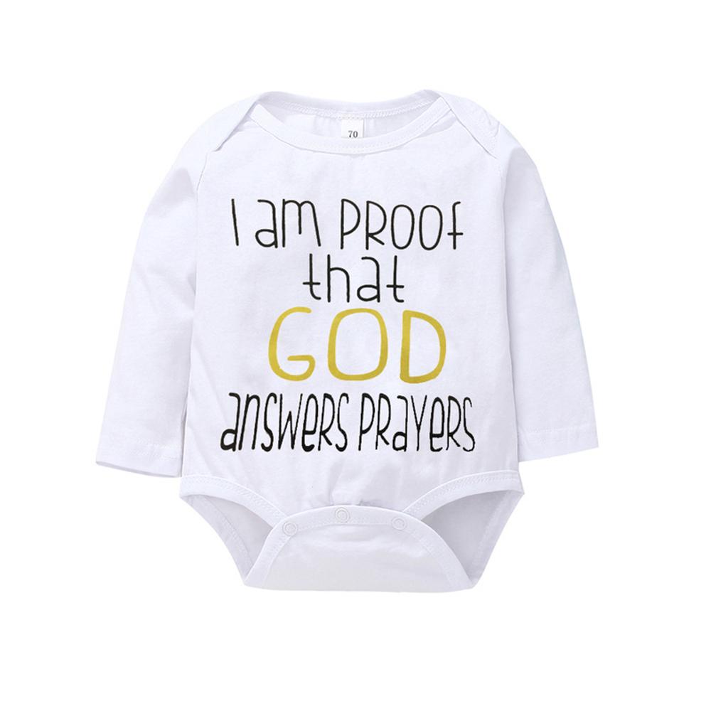 Baby Letter Printed Long Sleeve Romper Wholesale Baby Outfits - PrettyKid