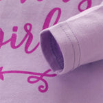 Baby Girls Letter Printed Long Sleeve Romper & Floral Pants & Headband - PrettyKid