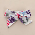 Baby Girls Letter Printed Long Sleeve Romper & Floral Pants & Headband - PrettyKid