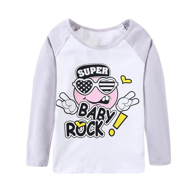 Unisex Letter Printed Long Sleeve T-shirt Girls Clothes Wholesale - PrettyKid