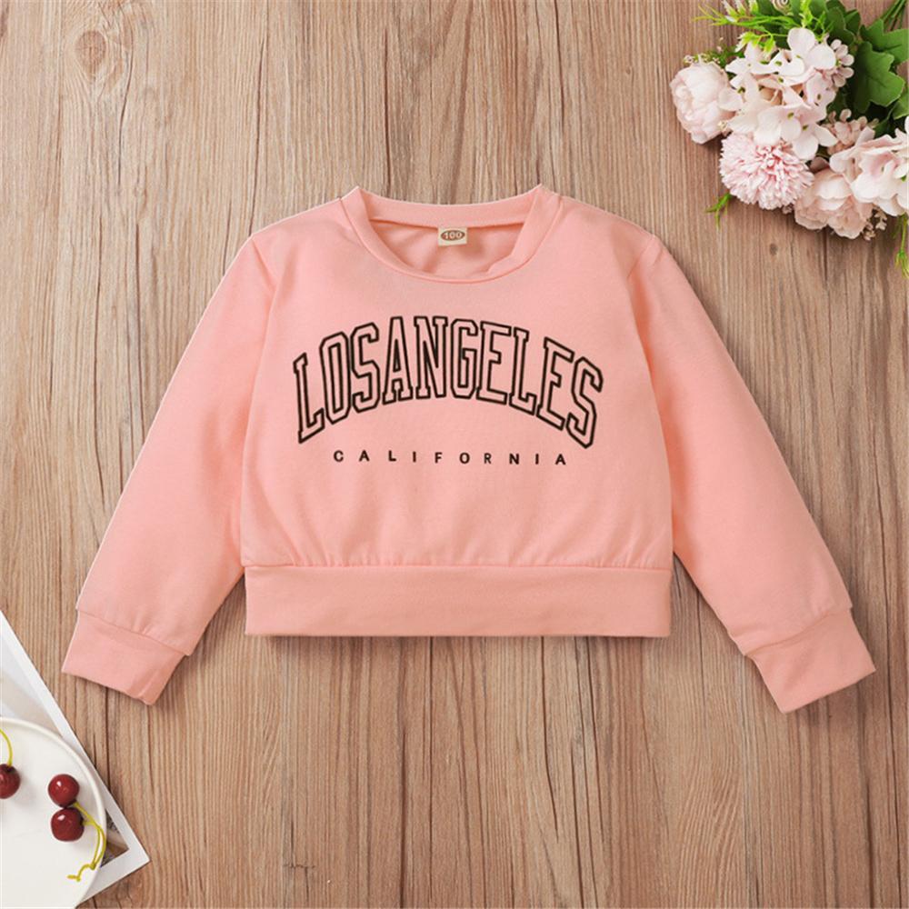 Girls Letter Printed Long Sleeve Top Wholesale Baby Girl Boutique Clothing - PrettyKid