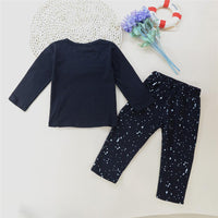 Baby Boys Letter Printed Long Sleeve Top & Pants Baby Wholesale Clothing - PrettyKid