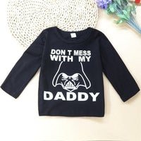 Baby Boys Letter Printed Long Sleeve Top & Pants Baby Wholesale Clothing - PrettyKid