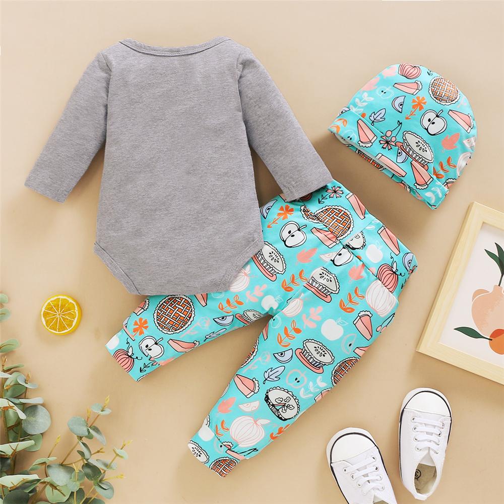 Baby Unisex Letter Printed Romper & Pants & Hat Baby Wholesales - PrettyKid
