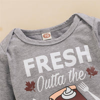 Baby Unisex Letter Printed Romper & Pants & Hat Baby Wholesales - PrettyKid