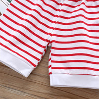 Baby Unisex Letter Printed Short Sleeve Romper & Striped Shorts Baby Wholesale vendors - PrettyKid
