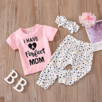 Baby Girls Letter Printed Short Sleeve Summer Suits Baby Clothes Cheap Wholesale - PrettyKid