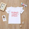 Baby Letter Printed Shorts Sleeve Top & Floral Printed Pants & Headband Baby clothes Cheap Wholesale - PrettyKid