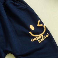 Boys Letter Printed Smiley Pants Boys Wholesale Clothing - PrettyKid