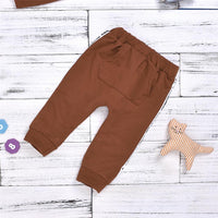 Boys Letter Printed Solid Casual Tops & Pants Boy Clothes Wholesale - PrettyKid