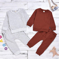 Boys Letter Printed Solid Casual Tops & Pants Boy Clothes Wholesale - PrettyKid