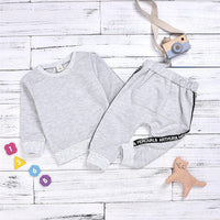 Boys Letter Printed Solid Casual Tops & Pants Boy Clothes Wholesale - PrettyKid