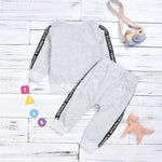 Boys Letter Printed Solid Casual Tops & Pants Boy Clothes Wholesale - PrettyKid