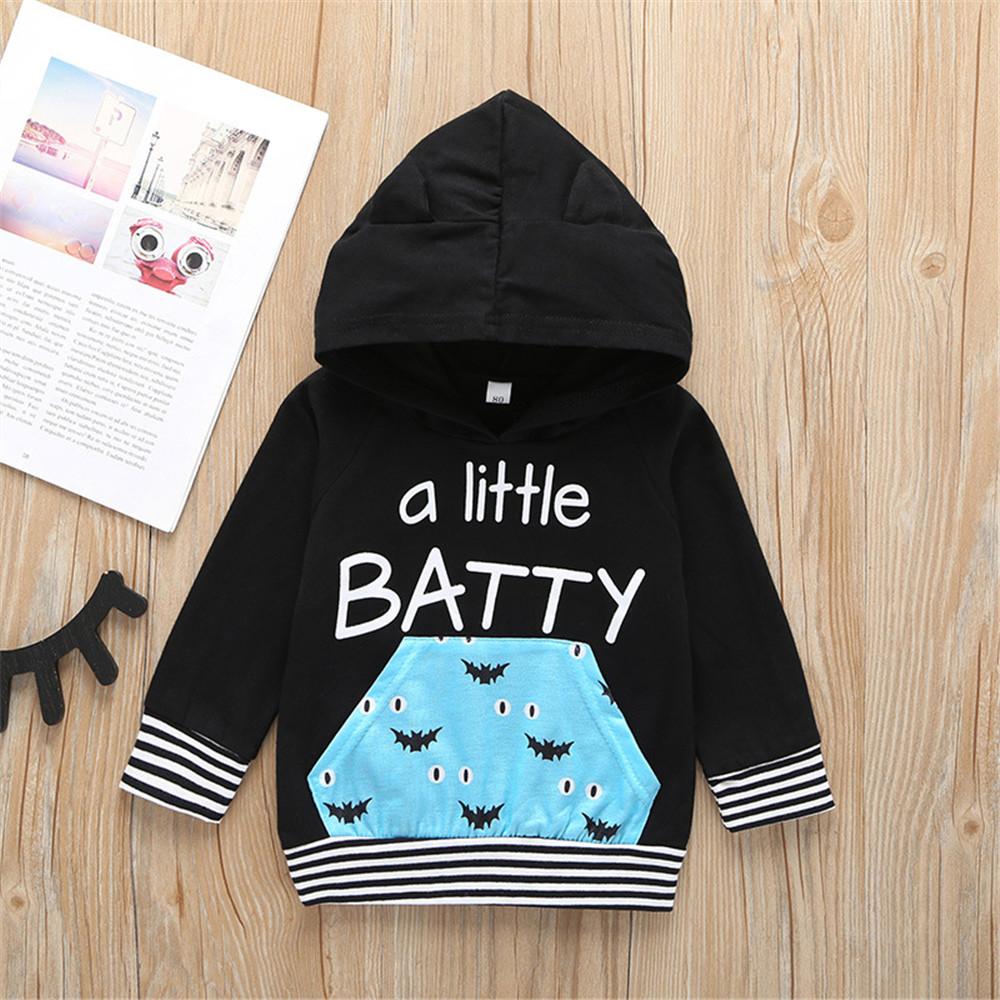 Boys Letter Printed Stripe Long Sleeve Hooded Tracksuit - PrettyKid