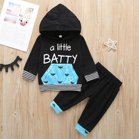 Boys Letter Printed Stripe Long Sleeve Hooded Tracksuit - PrettyKid