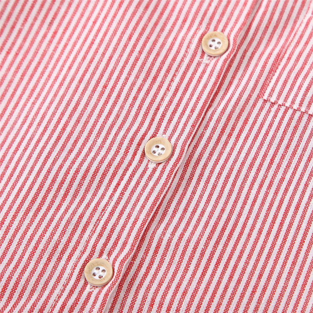 Unisex Letter Printed Striped Lapel Long Sleeve Shirt Boutique Kids Clothes Wholesale - PrettyKid