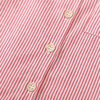 Unisex Letter Printed Striped Lapel Long Sleeve Shirt Boutique Kids Clothes Wholesale - PrettyKid