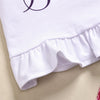 Girls Letter Printed Top & Floral Pants & Headband Wholesale Girls - PrettyKid