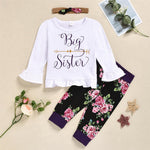 Girls Letter Printed Top & Floral Pants & Headband Wholesale Girls - PrettyKid