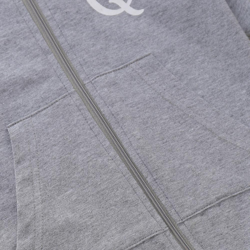 Baby Letter Q Long Sleeve Hooded Zipper Romper Baby Clothing Wholesale Distributors - PrettyKid
