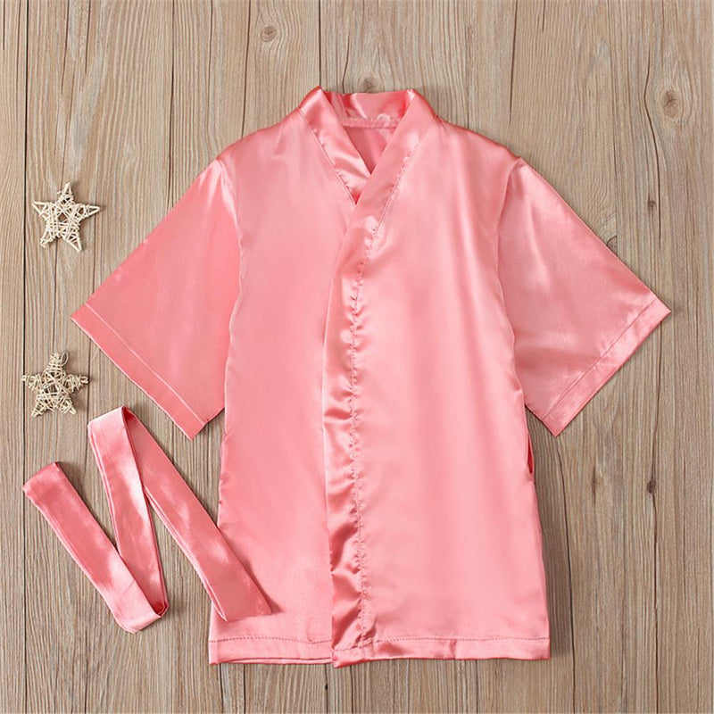 Girls Letter Solid Color Bathrobe & Bandage Girls Clothing Wholesalers - PrettyKid